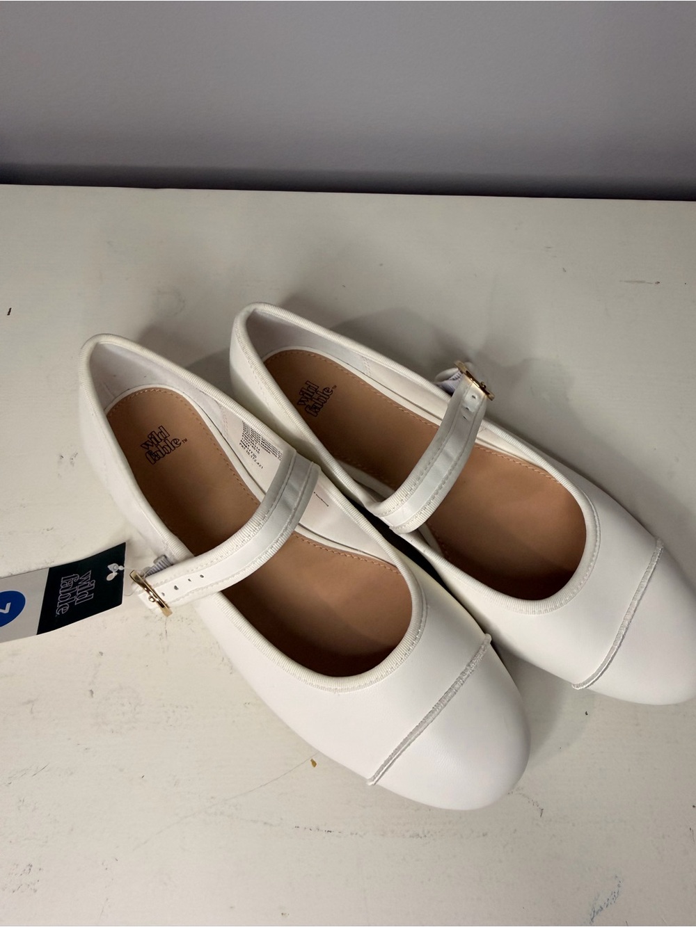 wild fable White Mary Jane Flats with Gold Buckle - Picture 2 of 5